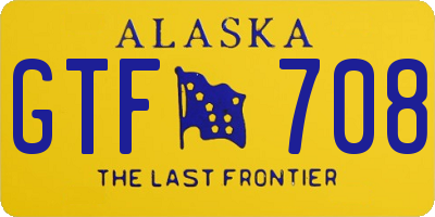 AK license plate GTF708