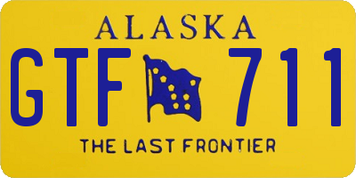 AK license plate GTF711