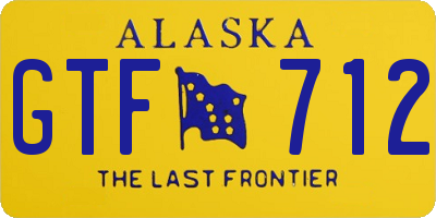 AK license plate GTF712