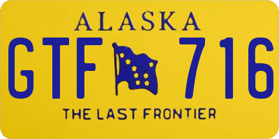 AK license plate GTF716