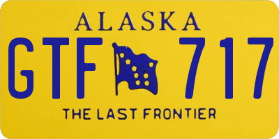 AK license plate GTF717