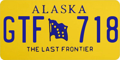 AK license plate GTF718