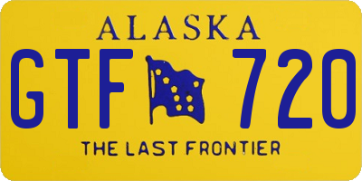 AK license plate GTF720