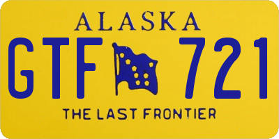 AK license plate GTF721