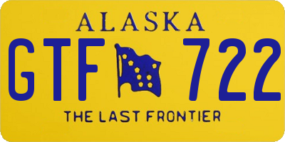 AK license plate GTF722