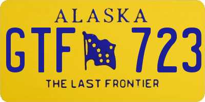 AK license plate GTF723