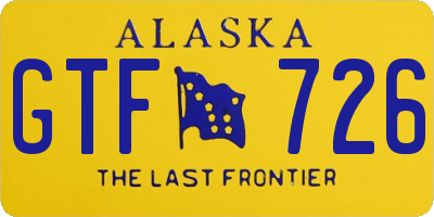 AK license plate GTF726