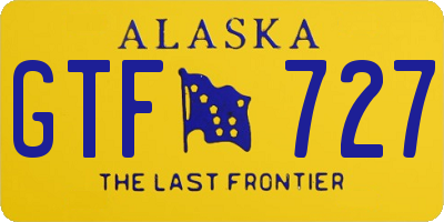 AK license plate GTF727