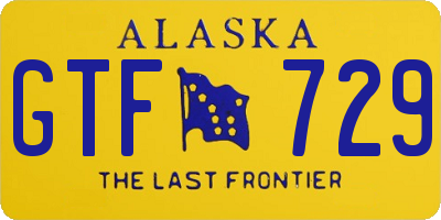 AK license plate GTF729