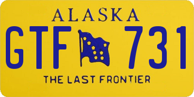 AK license plate GTF731