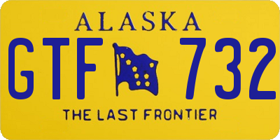 AK license plate GTF732