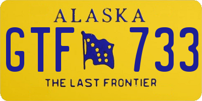 AK license plate GTF733