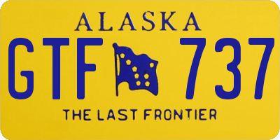 AK license plate GTF737