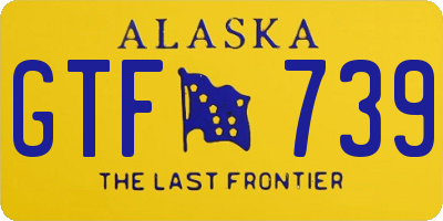 AK license plate GTF739