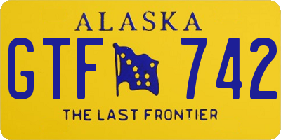 AK license plate GTF742