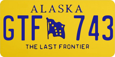 AK license plate GTF743