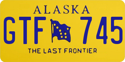 AK license plate GTF745