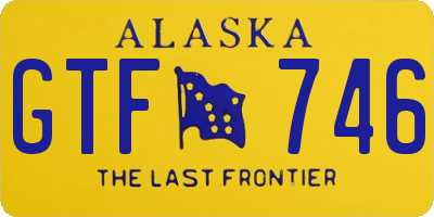 AK license plate GTF746