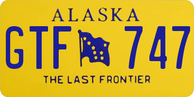 AK license plate GTF747