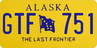 AK license plate GTF751