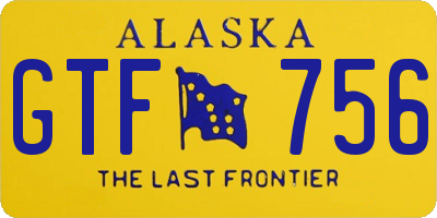 AK license plate GTF756