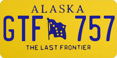 AK license plate GTF757