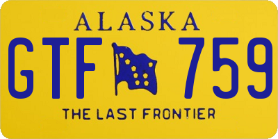 AK license plate GTF759