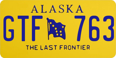 AK license plate GTF763