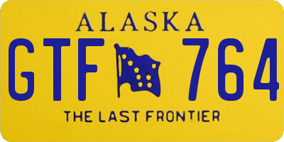 AK license plate GTF764