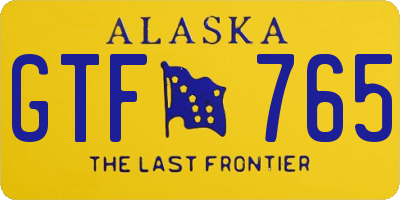 AK license plate GTF765