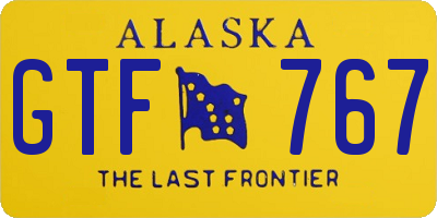 AK license plate GTF767