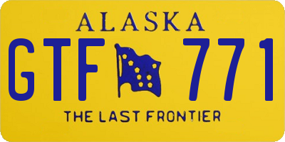 AK license plate GTF771