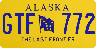 AK license plate GTF772