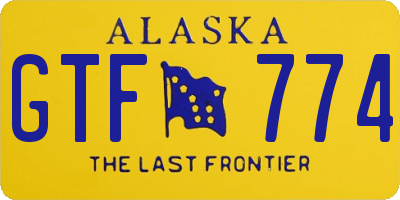 AK license plate GTF774
