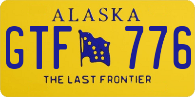 AK license plate GTF776