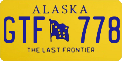 AK license plate GTF778