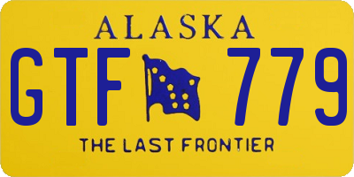 AK license plate GTF779