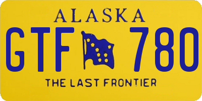 AK license plate GTF780