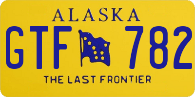 AK license plate GTF782