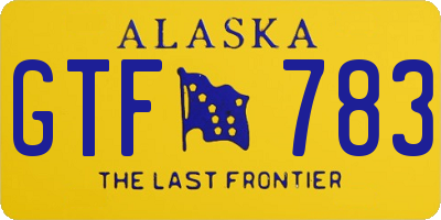 AK license plate GTF783