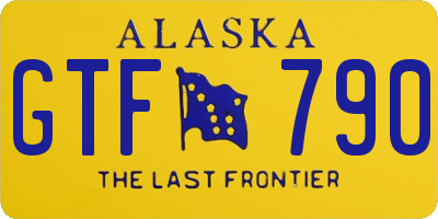 AK license plate GTF790