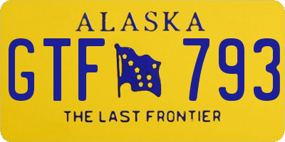 AK license plate GTF793