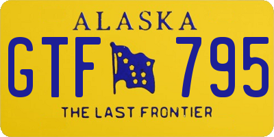 AK license plate GTF795