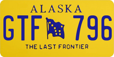 AK license plate GTF796