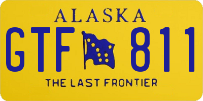 AK license plate GTF811