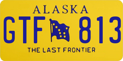 AK license plate GTF813