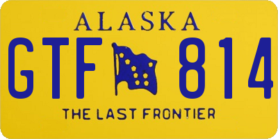 AK license plate GTF814