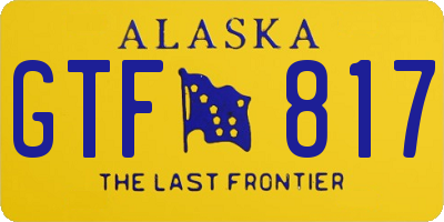 AK license plate GTF817