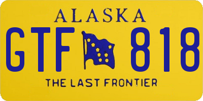 AK license plate GTF818