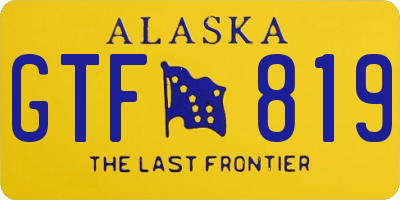 AK license plate GTF819